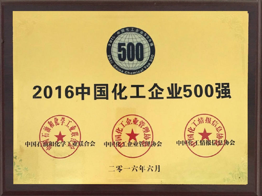 2016 China Top 500 Chemical Enterprises