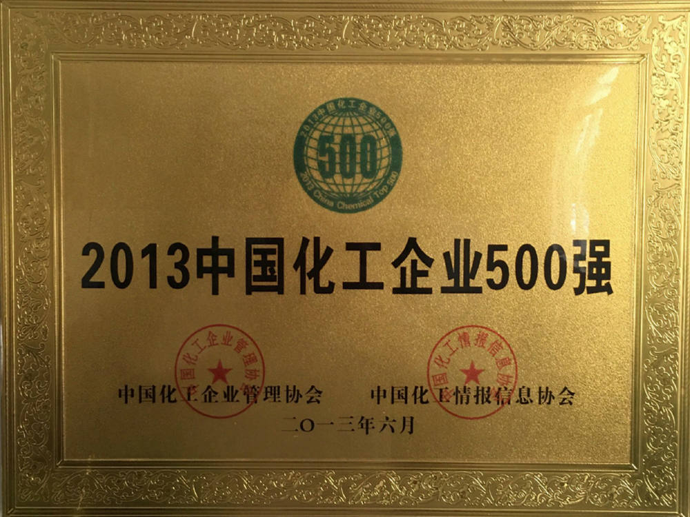 2013 China Top 500 Chemical Enterprises